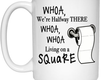 Living On a Square 15 oz. White Mug