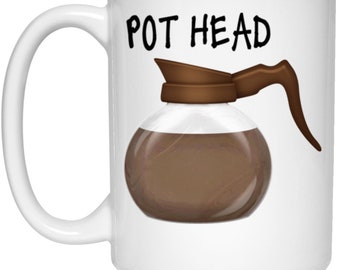 Pot Head 15 oz. White Mug