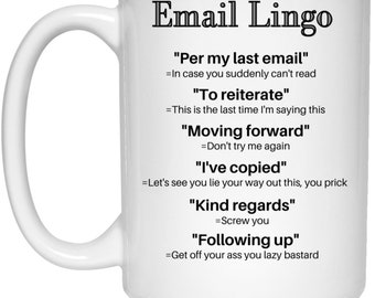 Email Lingo White Mug