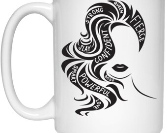 She Is 15 oz. White Mug