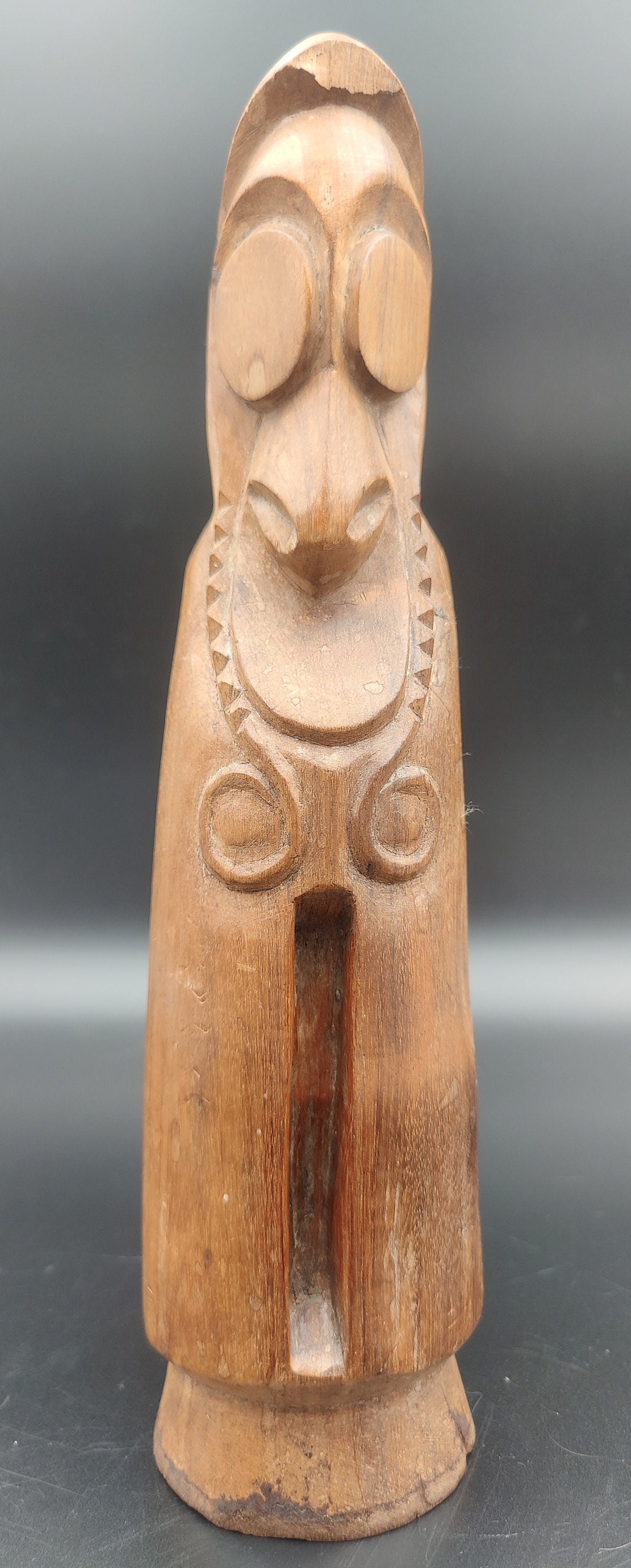 Vanuatu【Tam tam】バヌアツ 木彫り 打楽器 オブジェ 原始美術 美術品