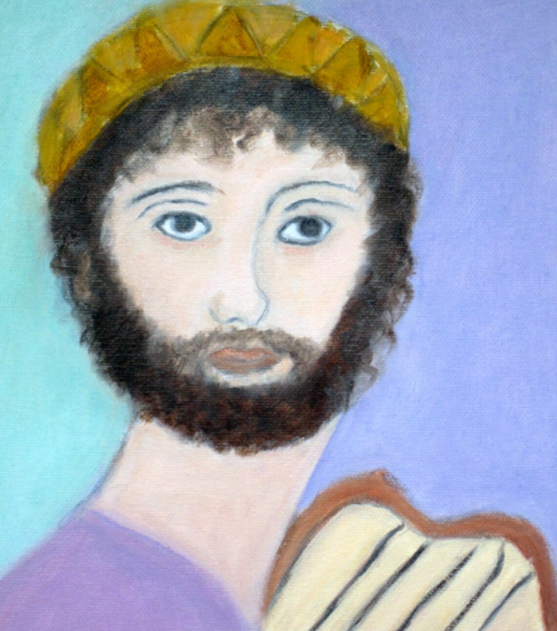 Painting King David portrait painting bible art original Etsy