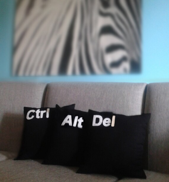 Set Of 3 Pcs Ctrl Alt Del Cushion Covers Decorative Etsy
