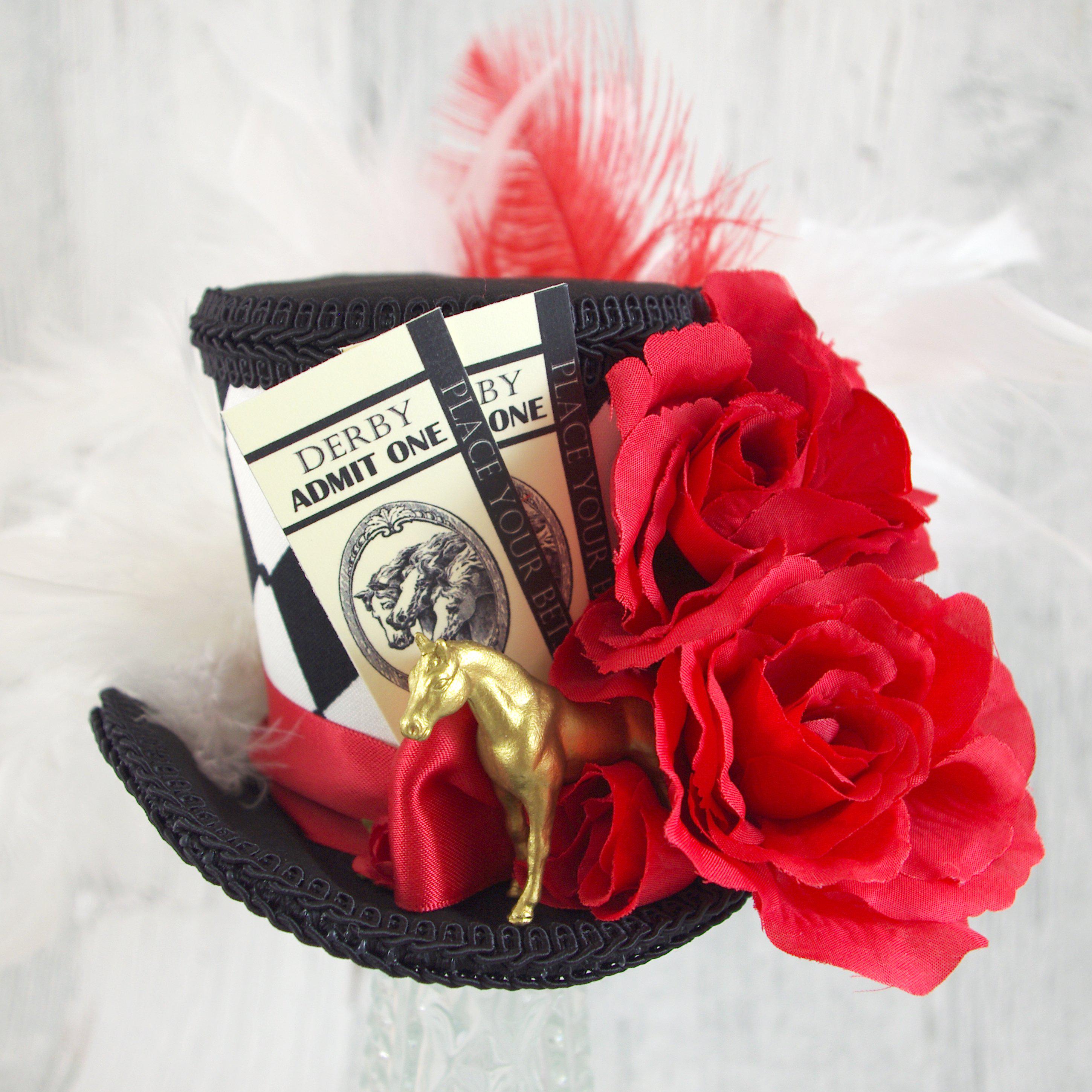 Black Red Derby Hat - Etsy