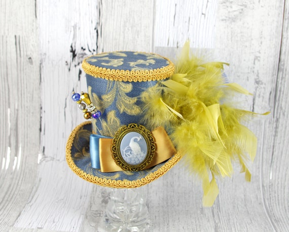 Antique Blue and Gold Peacock Cameo Empress Collection Large  display picture 1