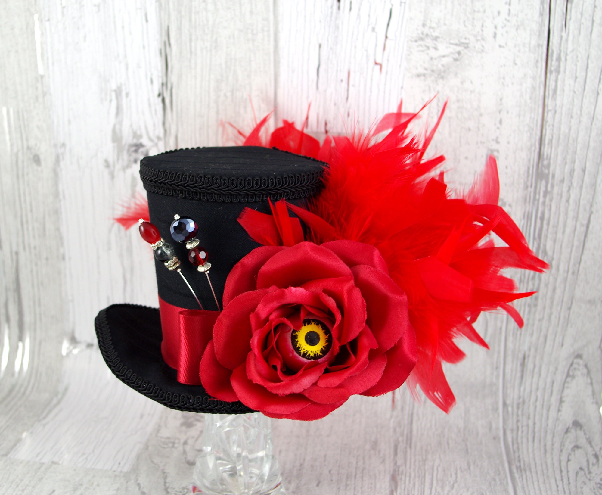 Top Hat With Rose Rose Groom Hat Wedding Roses Hat, Roses Top Hat