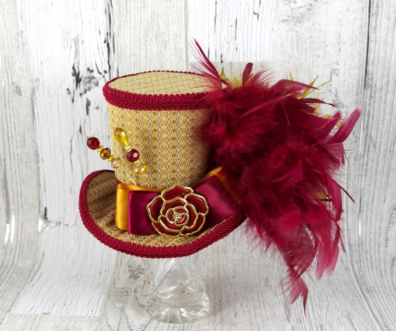 Burgundy and Gold Rose Medallion Large 