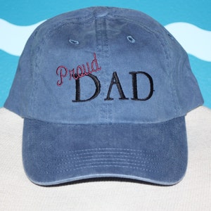 Dad Baseball Cap Proud Dad ball cap embroidered dad baseball cap custom dad hat custom embroidery image 1