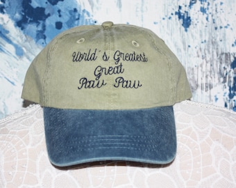 Gorra de béisbol de Paw Paw - Gorra de Paw Paw - Regalo para anunciar un bebé - Gorra para el nuevo bisabuelo - Gorra para el abuelo