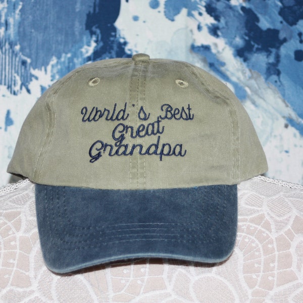 Best Great Grandpa Baseball Hat - Great Grandpa Hat - Baby Announcement Gift - New  Great Grandpa Baseball Cap - Grandpa Baseball Cap