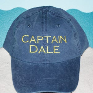 Custom Baseball Cap Captain name embroidered baseball cap Great custom gift baseball hat embroidered personalized captain hat image 1