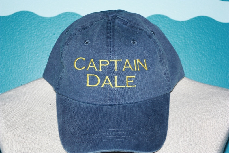 Custom Baseball Cap Captain name embroidered baseball cap Great custom gift baseball hat embroidered personalized captain hat image 1