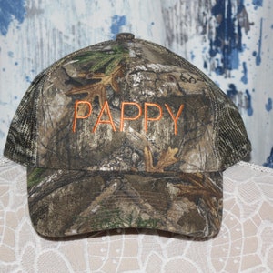 Pappy Baseball Cap - Custom Camo Ball Cap - Custom Gift - Gift for Pappy - Custom Pappy gift - Camo Baseball Cap - Camo Gift - Trucker Cap