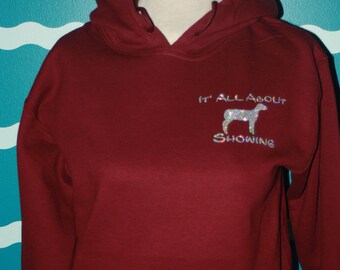Show lamb hooded sweatshirt - Livestock hoodie sweatshirt - show lamb sweatshirt - Livestock show sweatshirt - plus size shirt