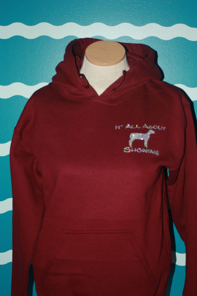 Show lamb hooded sweatshirt Livestock show girl hoodie sweatshirt show lamb sweatshirt Livestock show sweatshirt plus size shirt image 1