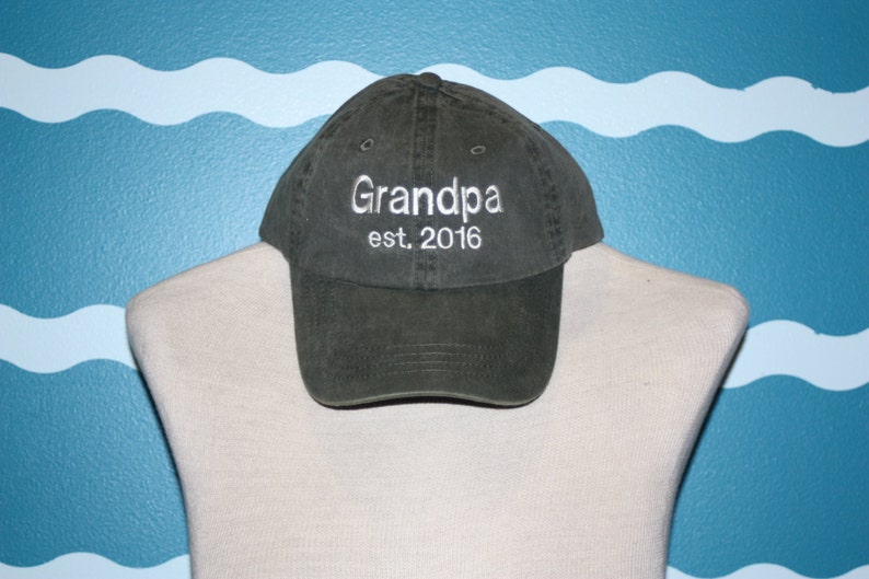 Grandpa baseball hat Grandpa est hat Grandpa to be gift Baby Announcement gift New Grandpa baseball cap grandpa baseball cap image 3