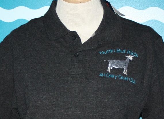 Livestock Polo - Custom Polo Shirt - Dairy Goat Polo Shirt - Personalized Polo Shirt - Ladies Fitted Polo Shirt - Custom Embroidered Polo
