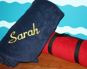 Fleece Blanket - Personalized Fleece Blanket -  Custom Embroidered Fleece blanket - Personalized Fleece Throw