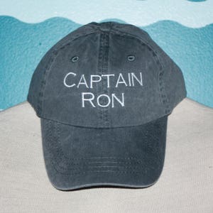 Custom Baseball Cap Captain name embroidered baseball cap Great custom gift baseball hat embroidered personalized captain hat image 2