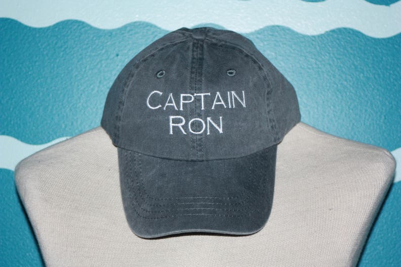 Custom Baseball Cap Captain name embroidered baseball cap Great custom gift baseball hat embroidered personalized captain hat image 2