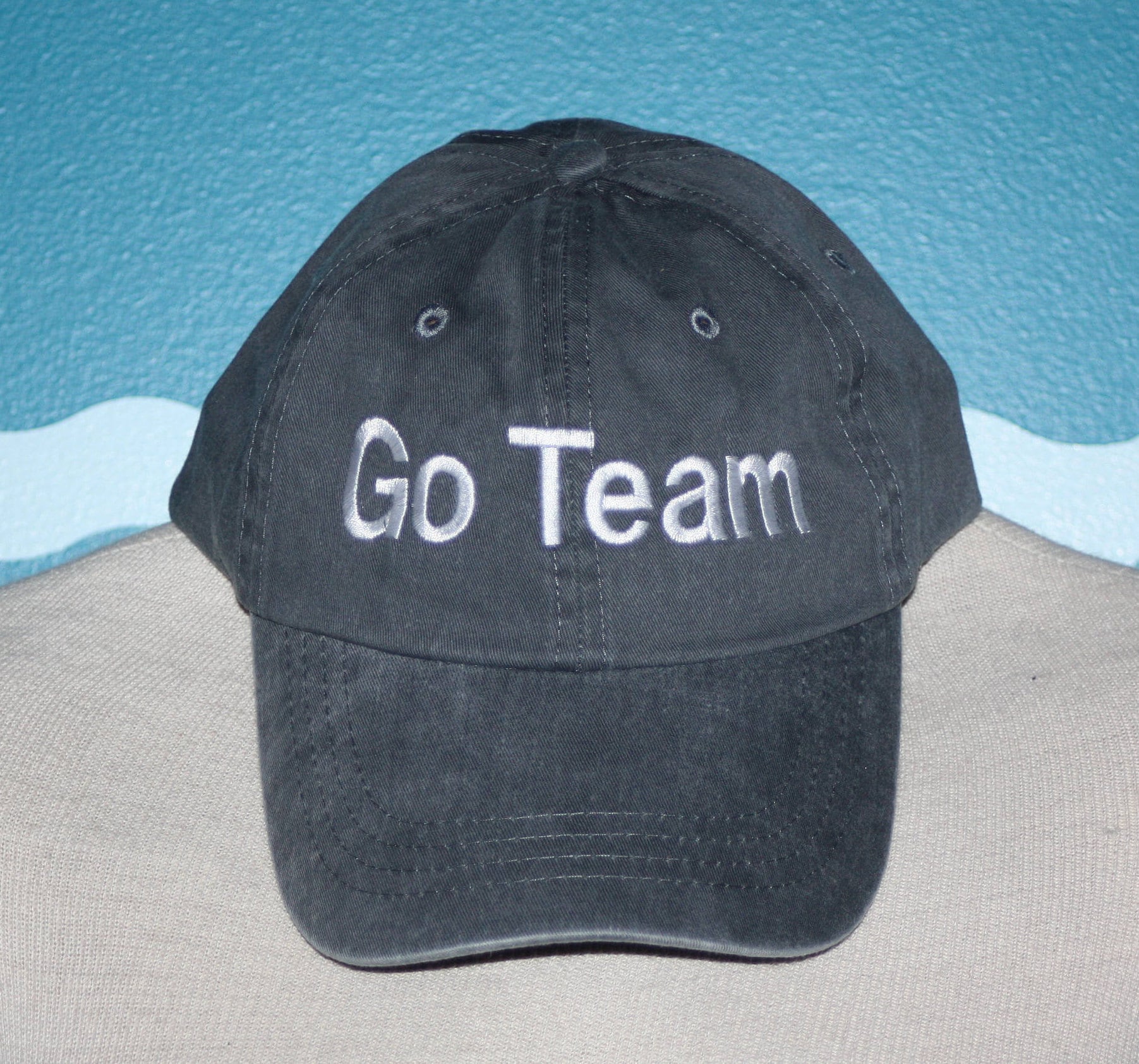 Go Team Baseball Cap - Team Spirit Ball Cap- Embroidered  display picture 3