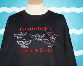 Personalized Grandparent Shirt - Proud Sweatshirt for Grandma - Crew Neck Plus Size Sweatshirt - Custom Grandpa - Grandad - Pop Pop