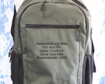 Premio Mochila Ganadera - Premio Personalizado - Ducha Ganadera - Premio Granero de Exhibición - Premios de Feria - Bolsa Bordada - Regalo Personalizado