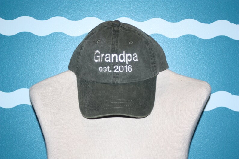Grandpa baseball hat Grandpa est hat Grandpa to be gift Baby Announcement gift New Grandpa baseball cap grandpa baseball cap image 5