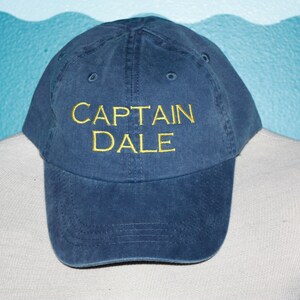 Custom Baseball Cap Captain name embroidered baseball cap Great custom gift baseball hat embroidered personalized captain hat image 3