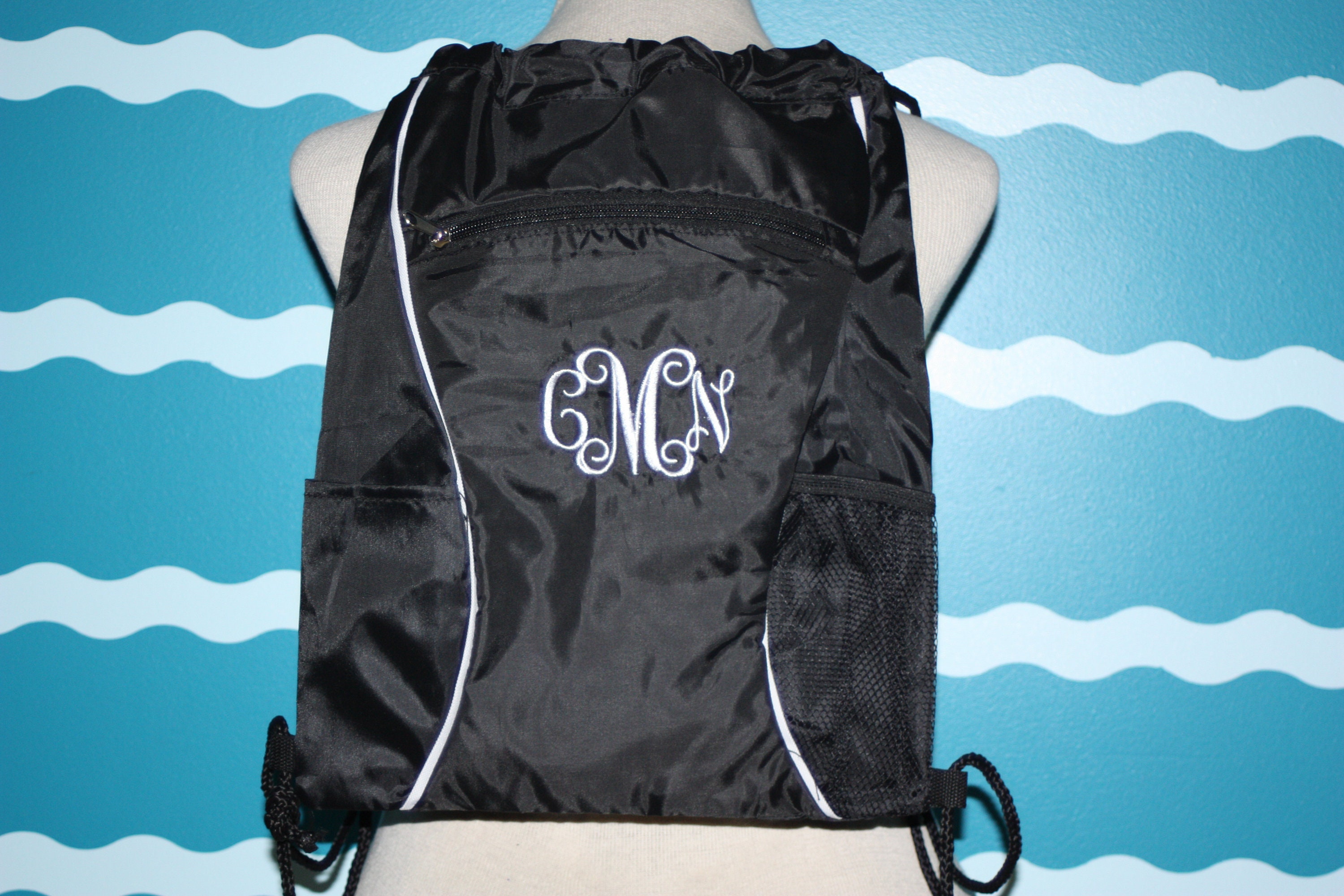 Personalized Cinch Sack - Custom Text Cinch Sac - Drawstring Bag ...