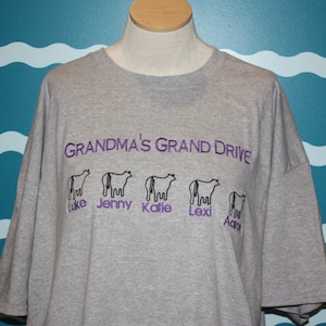 grandma's tshirt grandma shirt livestock grandma shirt grandma's finial drive grandma show shirt grandma gift grandma cow tshirt image 1