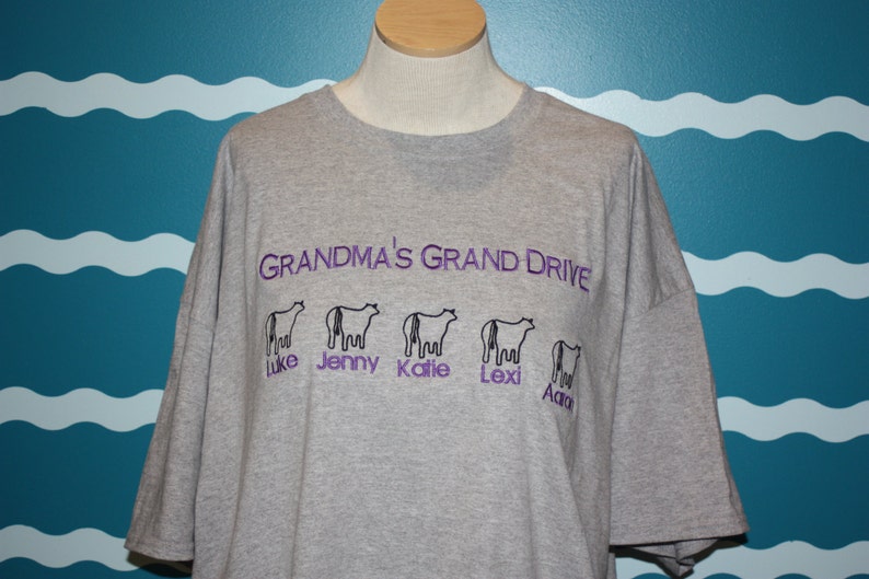 grandma's tshirt grandma shirt livestock grandma shirt grandma's finial drive grandma show shirt grandma gift grandma cow tshirt image 1