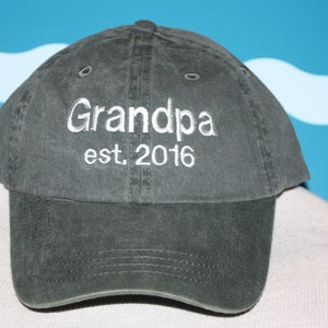 Grandpa baseball hat Grandpa est hat Grandpa to be gift Baby Announcement gift New Grandpa baseball cap grandpa baseball cap image 1