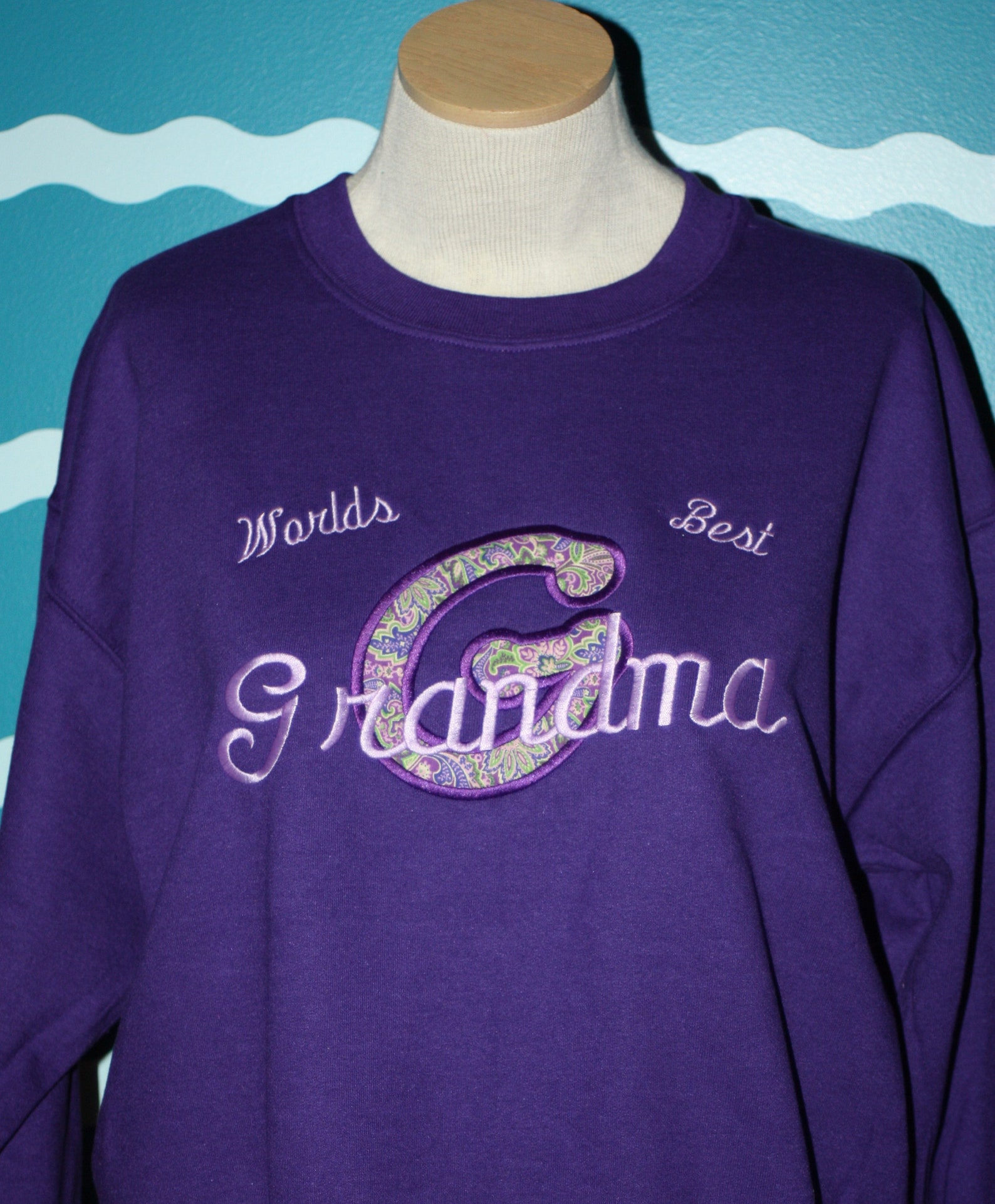 Embroidered Grandma Sweatshirt World's Best Grandma Etsy
