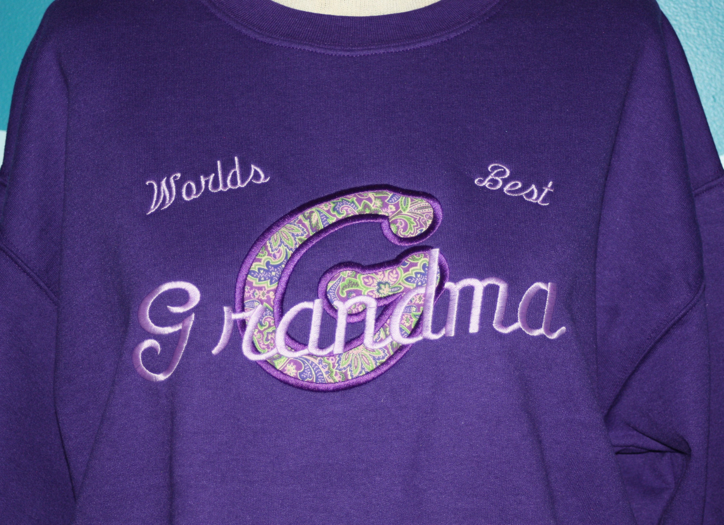Embroidered Grandma Sweatshirt World's Best Grandma Etsy