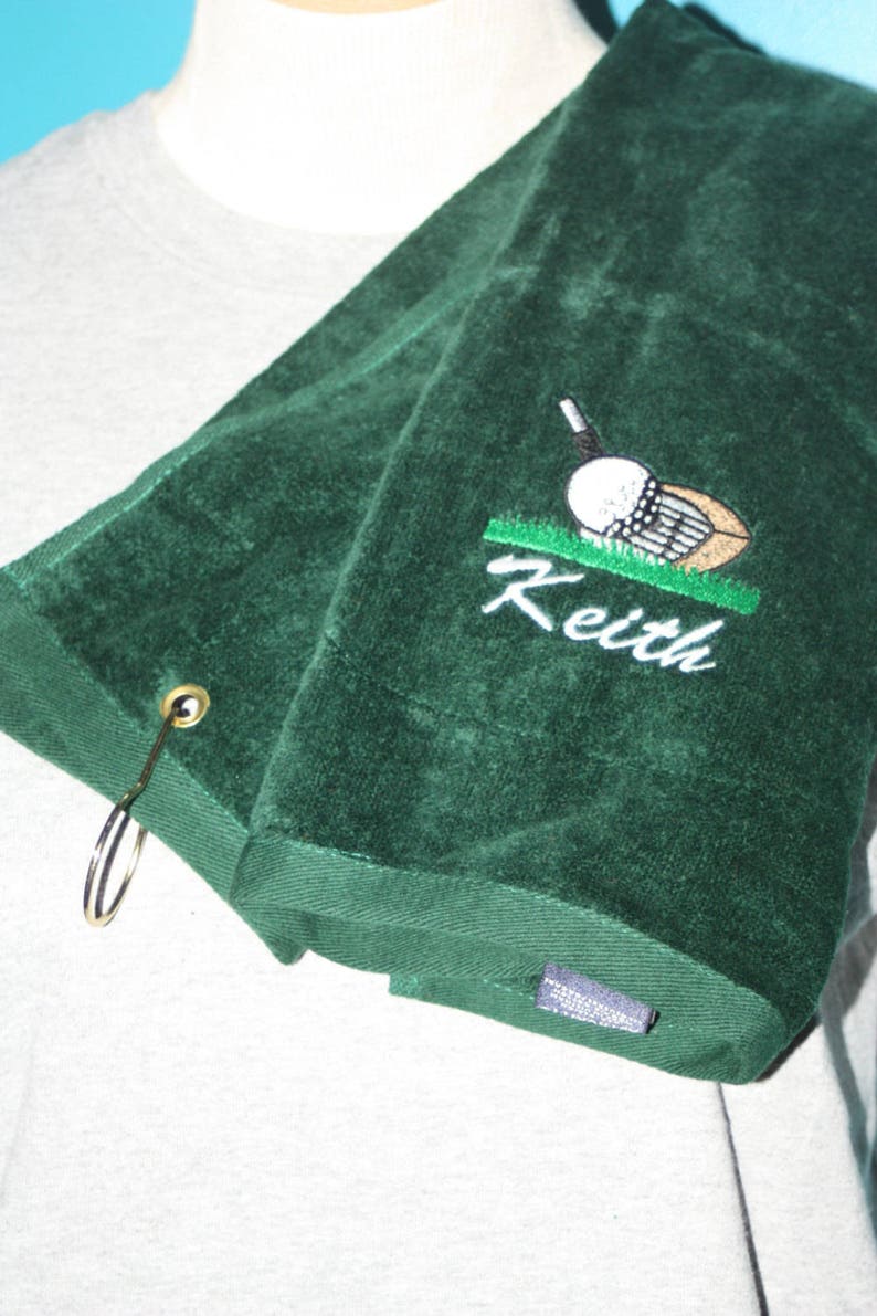 Toalla de golf personalizada Regalo de golf personalizado Toalla de golf bordada Papá de golf Regalo para él imagen 2