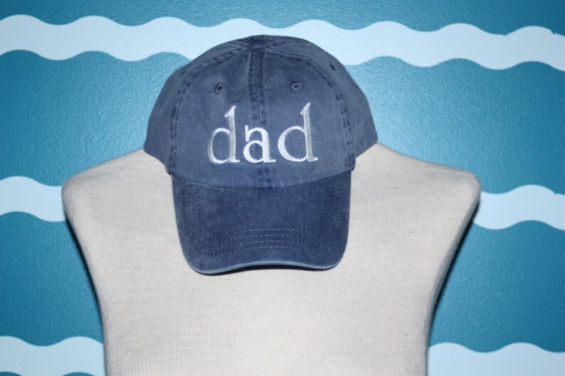 Dad Baseball Cap Dad ball cap Embroidered baseball cap custom dad hat Custom embroidery Hat for dad Baby announcement Gift image 2