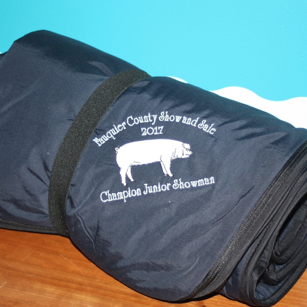 Livestock Show Award - Livestock blanket - Custom Award - Livestock shower - Livestock gift - Pig Blanket - County Fair Awards