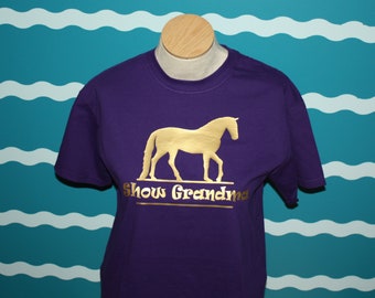 Horse Show Grandma T-shirt - Equestren Grandma Shirt - Custom T-shirt - Graphic Tee
