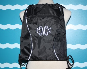 Personalized Cinch Sack - Custom Text Cinch Sac - Drawstring Bag Personalized - Team Bag - Sportsbag - Cinch Sak Embroidered - School Bag
