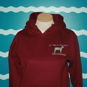 Show lamb hooded sweatshirt Livestock show girl hoodie sweatshirt show lamb sweatshirt Livestock show sweatshirt plus size shirt image 5