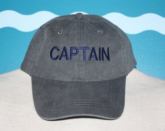 Custom Baseball Cap - Captain Embroidered Baseball Cap - Great Custom Gift - Baseball Hat Embroidered - Gift for Men - Summer Vactaion Hat