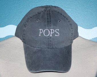 Pops Embroidered Baseball Cap - Pops Gift - Father's Day - Gift Under 20 - Custom Ball Cap - Baseball Hat Custom Embroidered - Grandparent