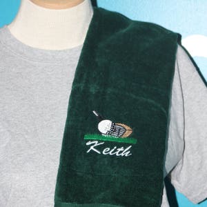 Toalla de golf personalizada Regalo de golf personalizado Toalla de golf bordada Papá de golf Regalo para él imagen 1