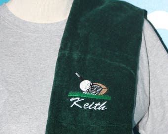 Personalized Golf Towel - Custom Golf Gift  - Embroidered Golf Towel - Golf Dad - Gift for Him