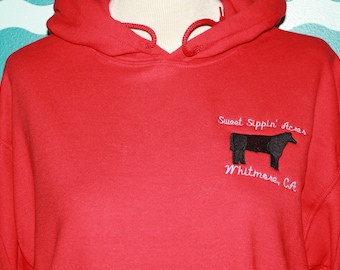 Show steer hooded sweatshirt - Livestock shower hoodie sweatshirt - show steer sweatshirt - Livestock show sweatshirt - plus size shirt