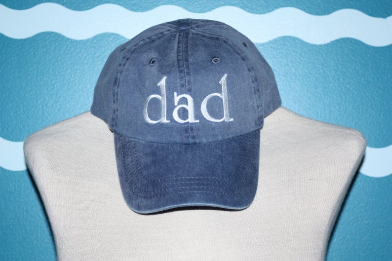 Dad Baseball Cap Dad ball cap Embroidered baseball cap custom dad hat Custom embroidery Hat for dad Baby announcement Gift image 1