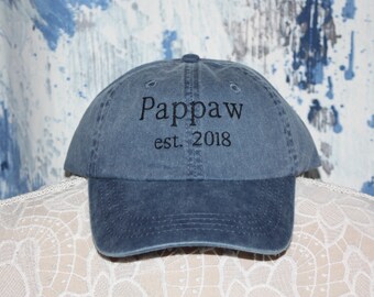 Gorra de béisbol Pappaw, Gorra para abuelos, Regalo de anuncio de bebé, Gorra de béisbol para abuelo nuevo, Gorra de béisbol