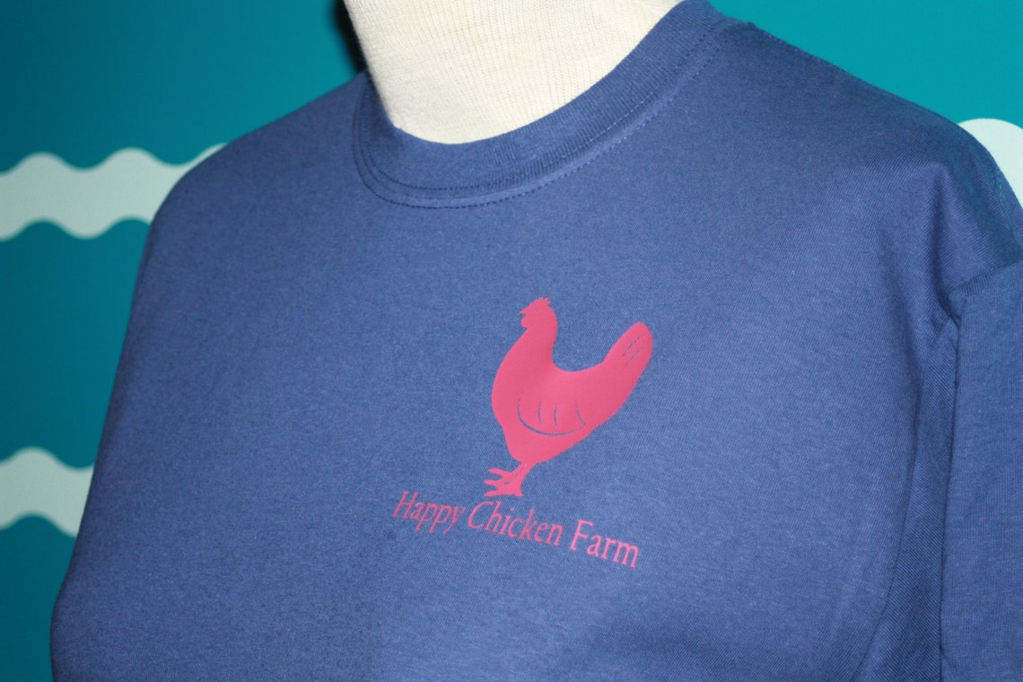 Custom Chicken Shirt Plus Size Chicken Tshirt Farm Name Etsy