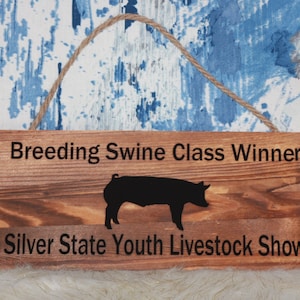 Custom Livestock Award - Livestock shower - Livestock gift - Brown Stained Show Award - Barn Gift - Buyers Gift Custom - Goat